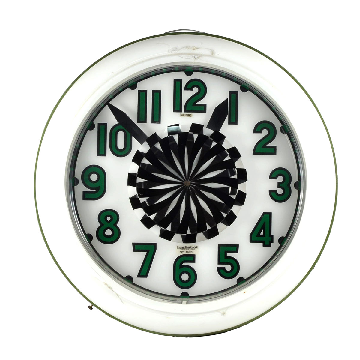 Oversized Electric Neon Clock Co. Vintage Round Wall Clock