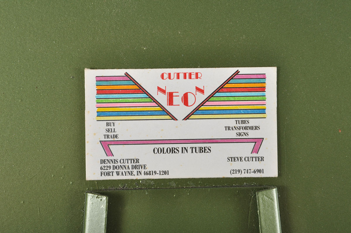 Oversized Electric Neon Clock Co. Vintage Round Wall Clock