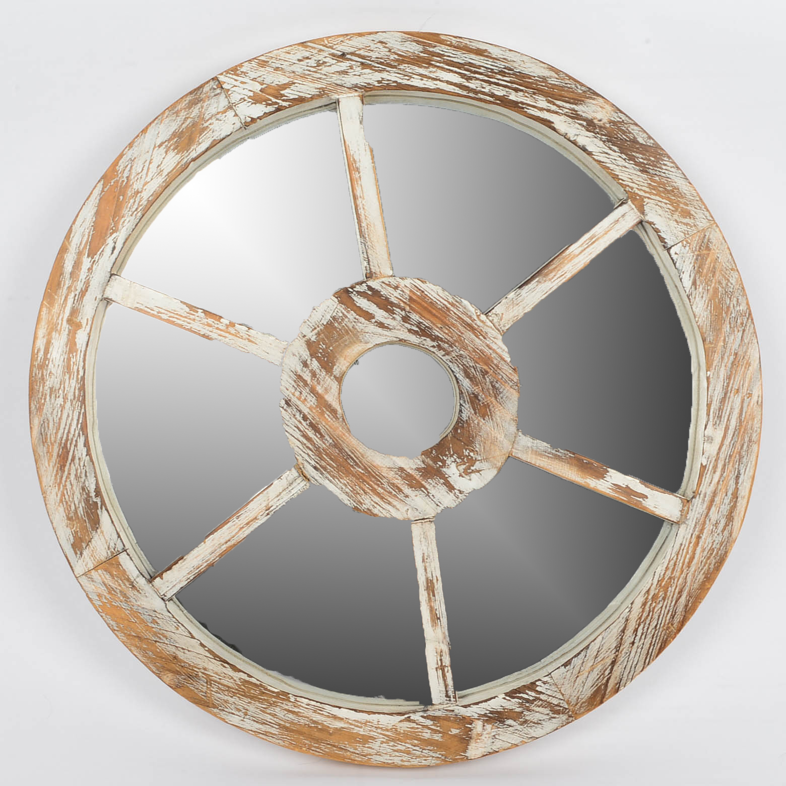 Wagon Wheel Mirror