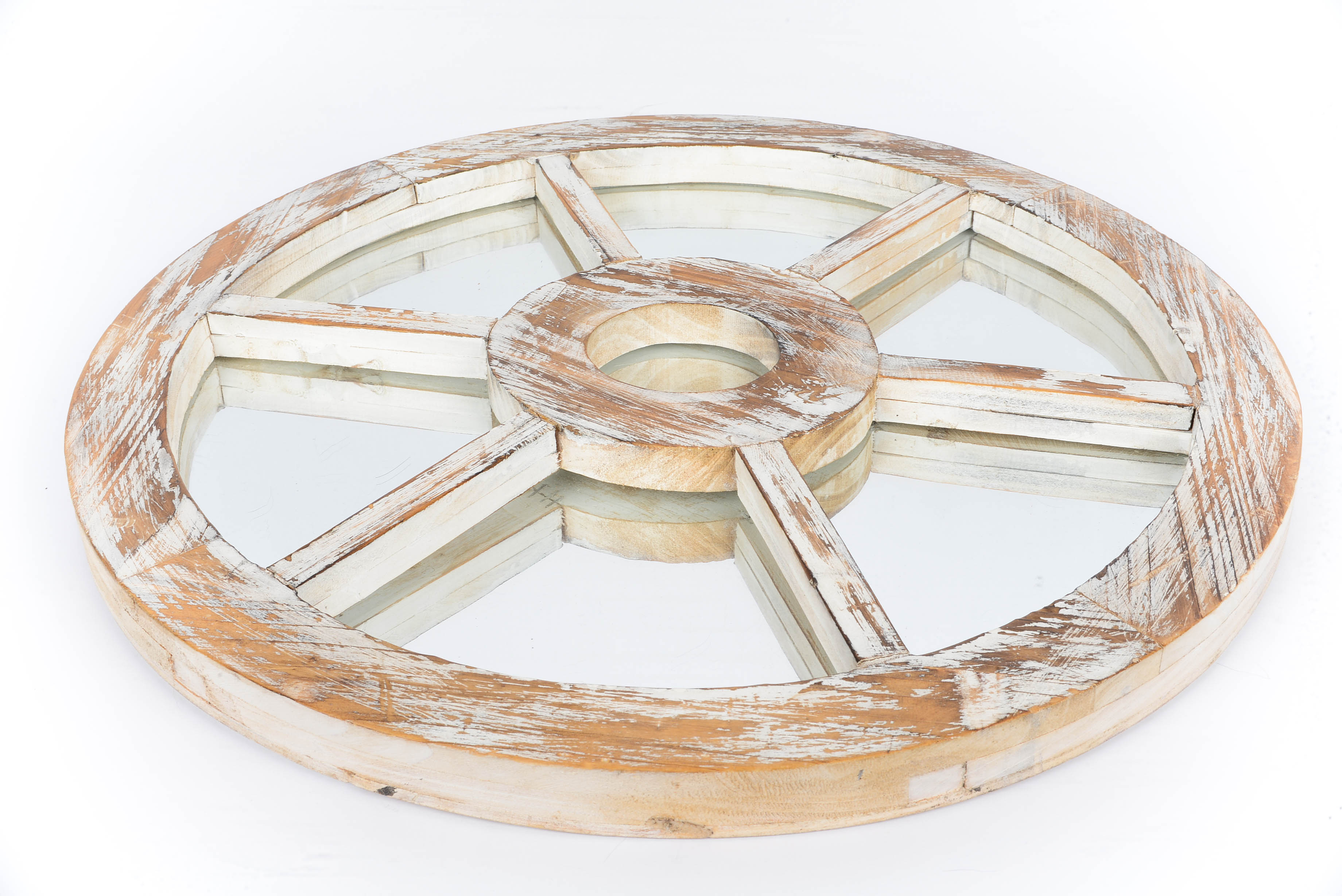 Wagon Wheel Mirror