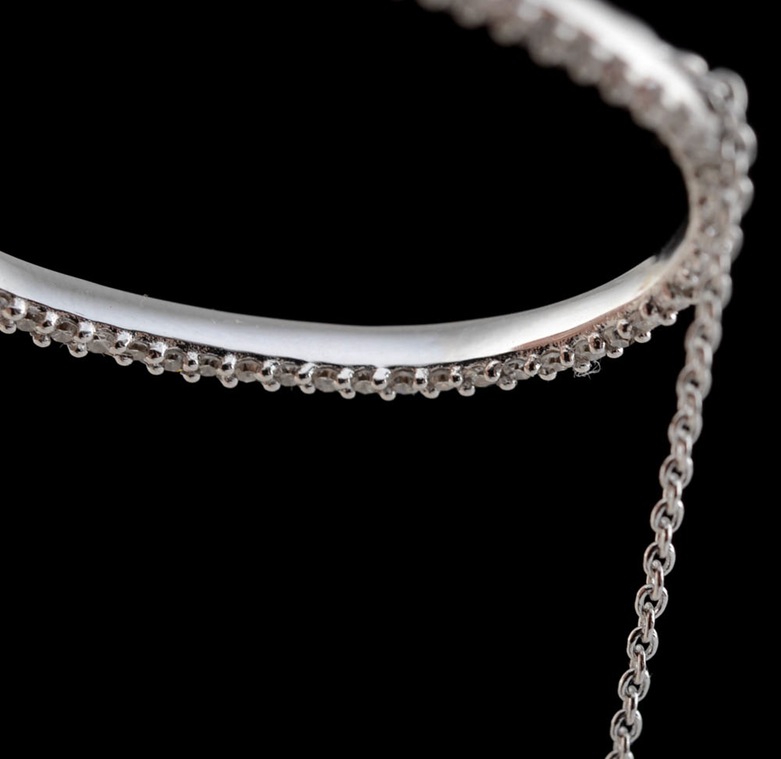 Effy 14K White Gold and Diamond "Floating Pendant" Necklace