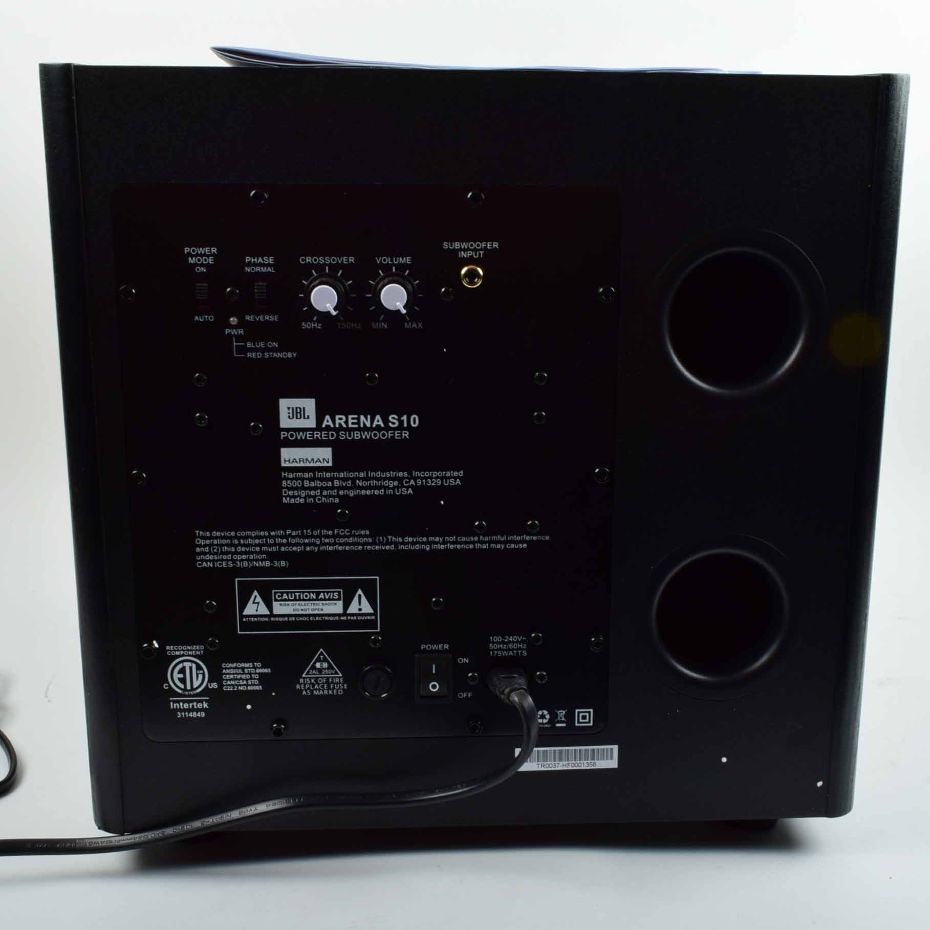 JBL by Harman Arena S10 Subwoofer