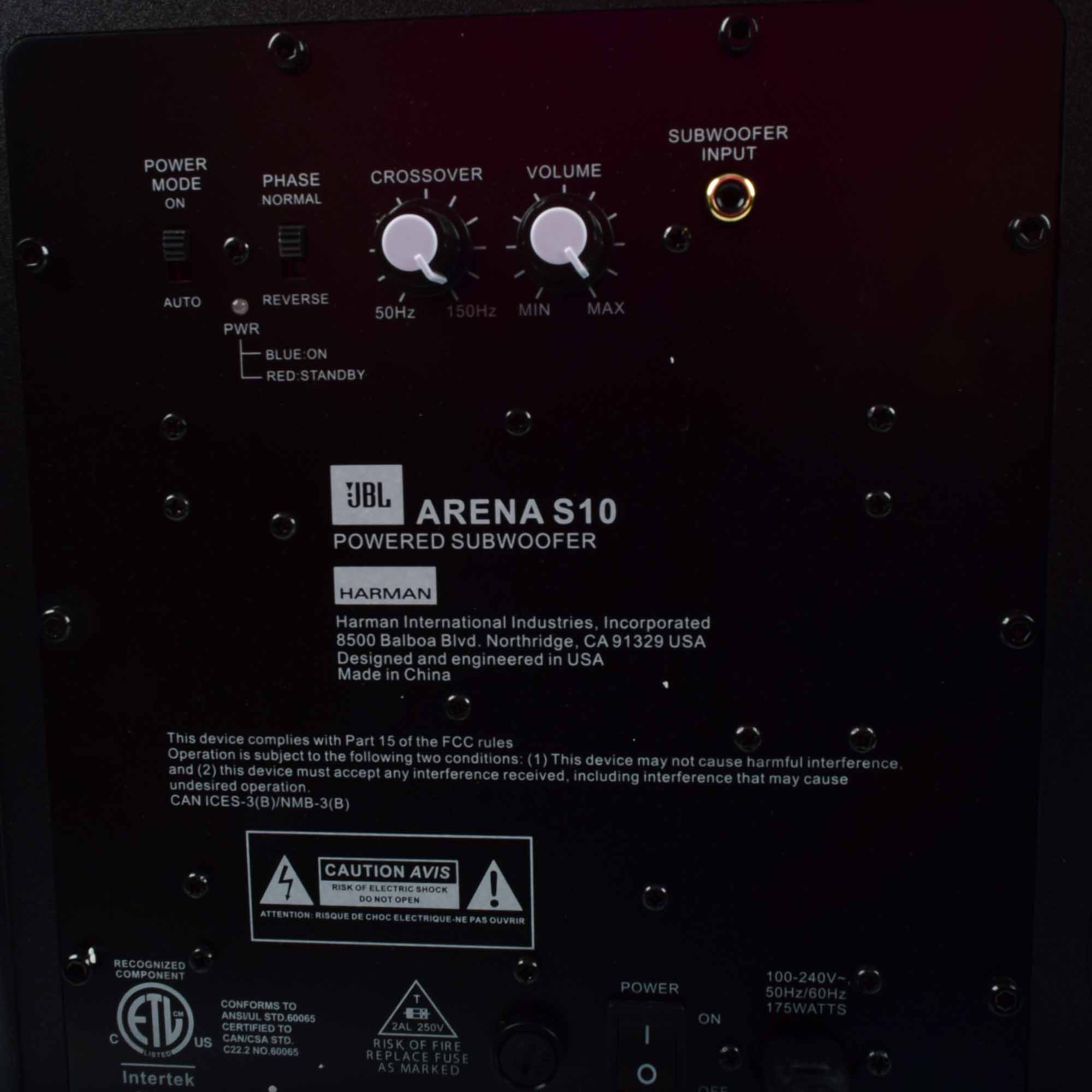 JBL by Harman Arena S10 Subwoofer