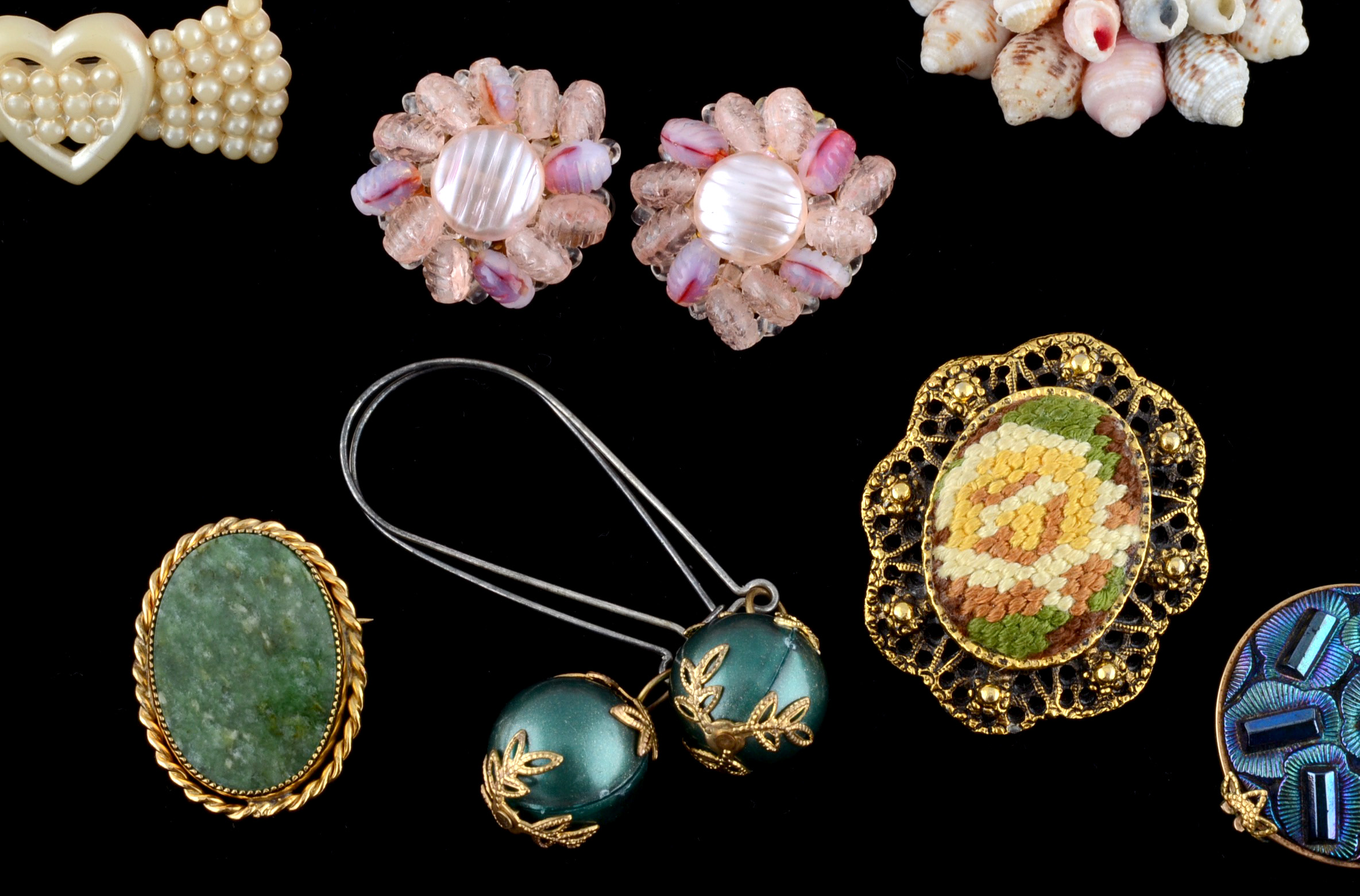 Vintage Earrings, Brooches and Necklace