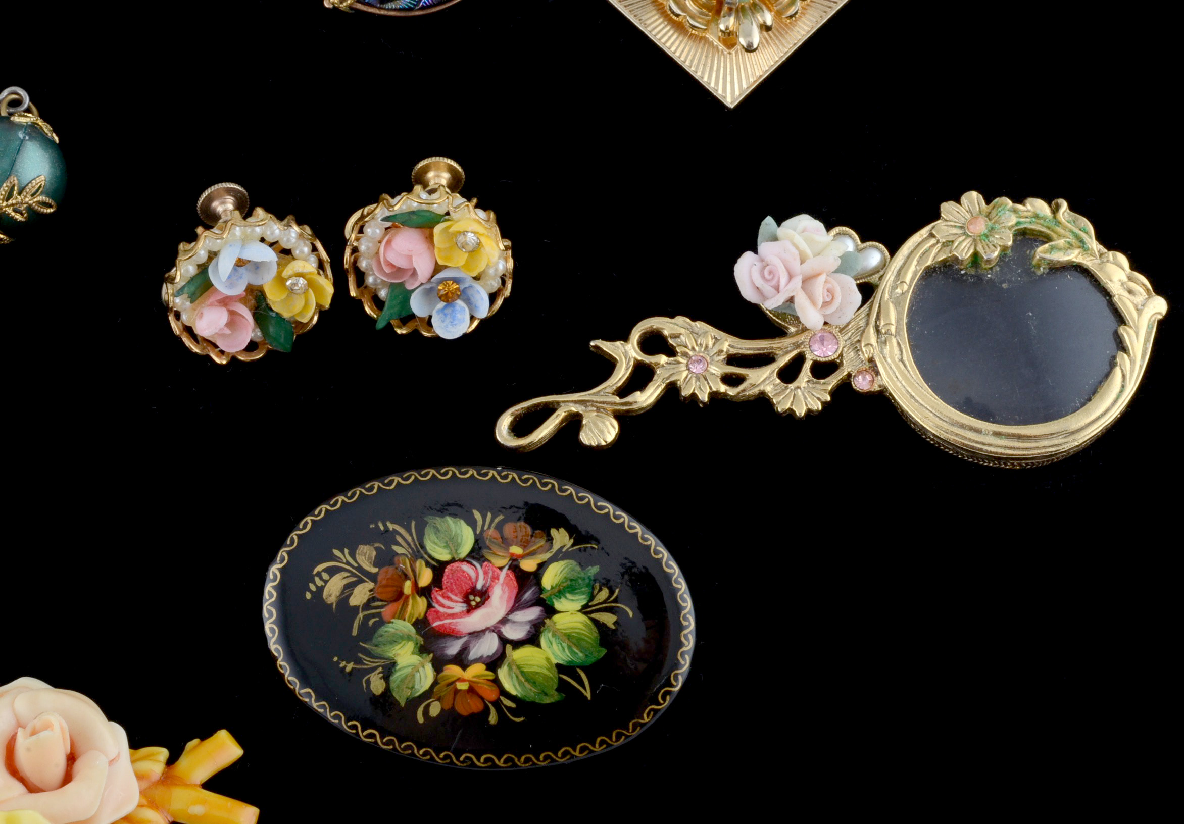 Vintage Earrings, Brooches and Necklace