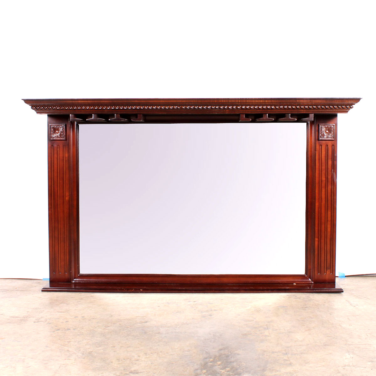 Bar Back Mirror with Wine Glass Hangers