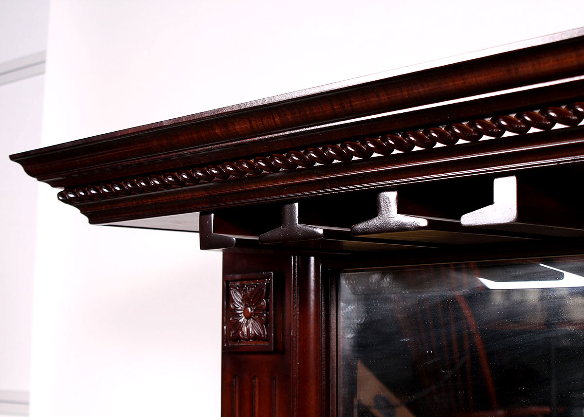 Bar Back Mirror with Wine Glass Hangers