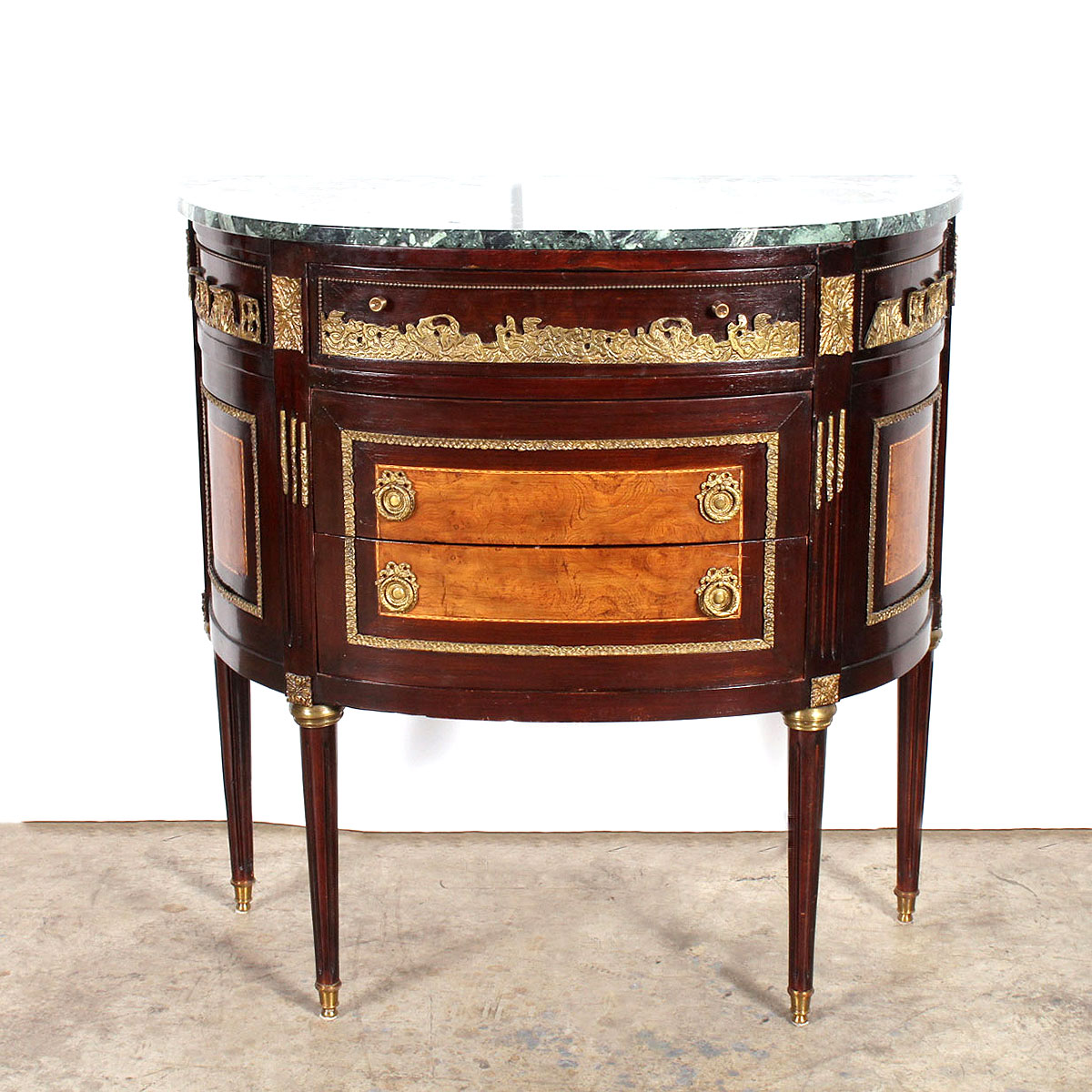 Semi-Circle Marble Top Console Table