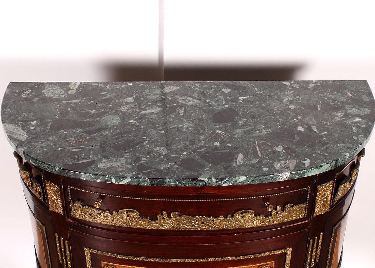 Semi-Circle Marble Top Console Table