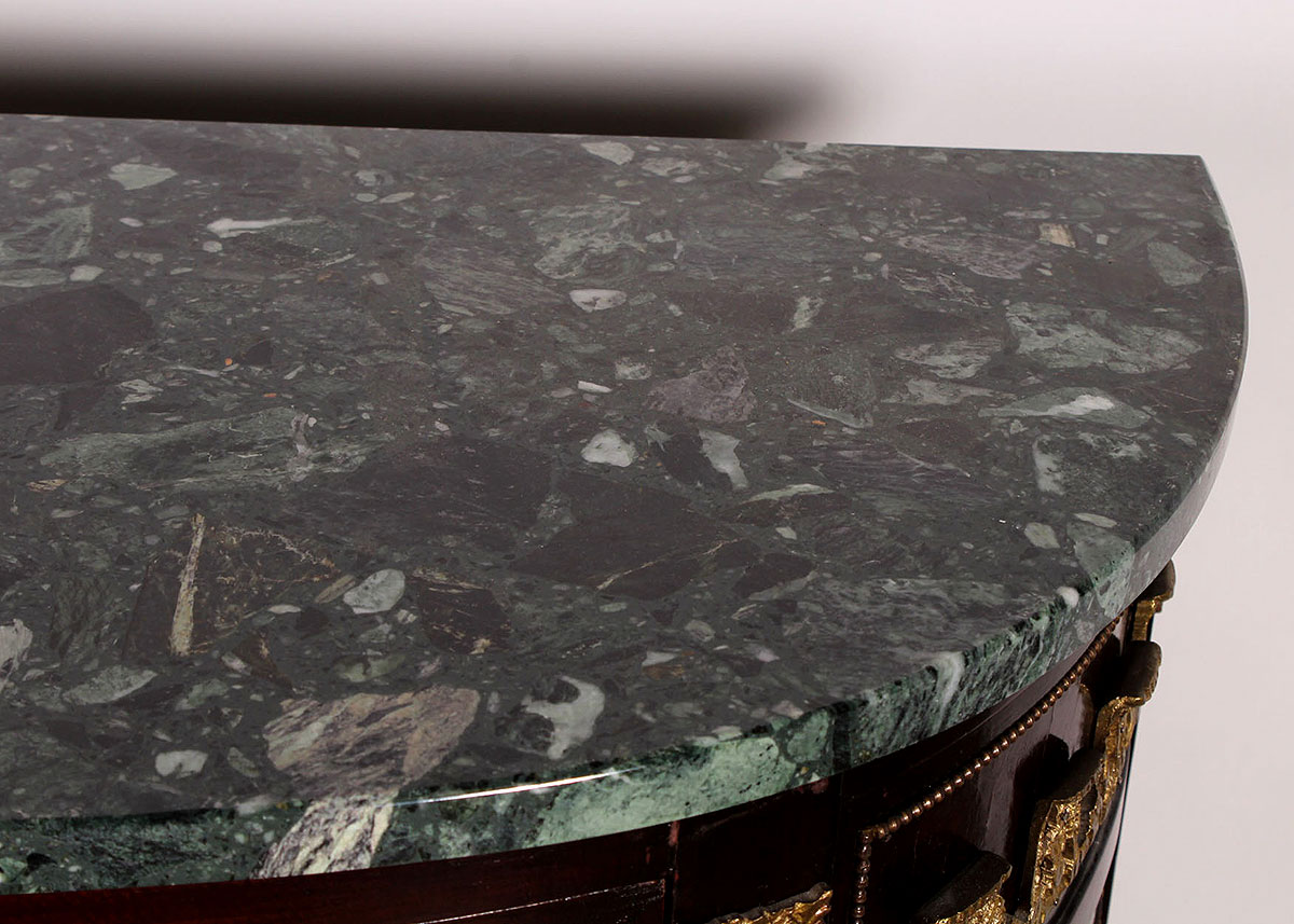 Semi-Circle Marble Top Console Table