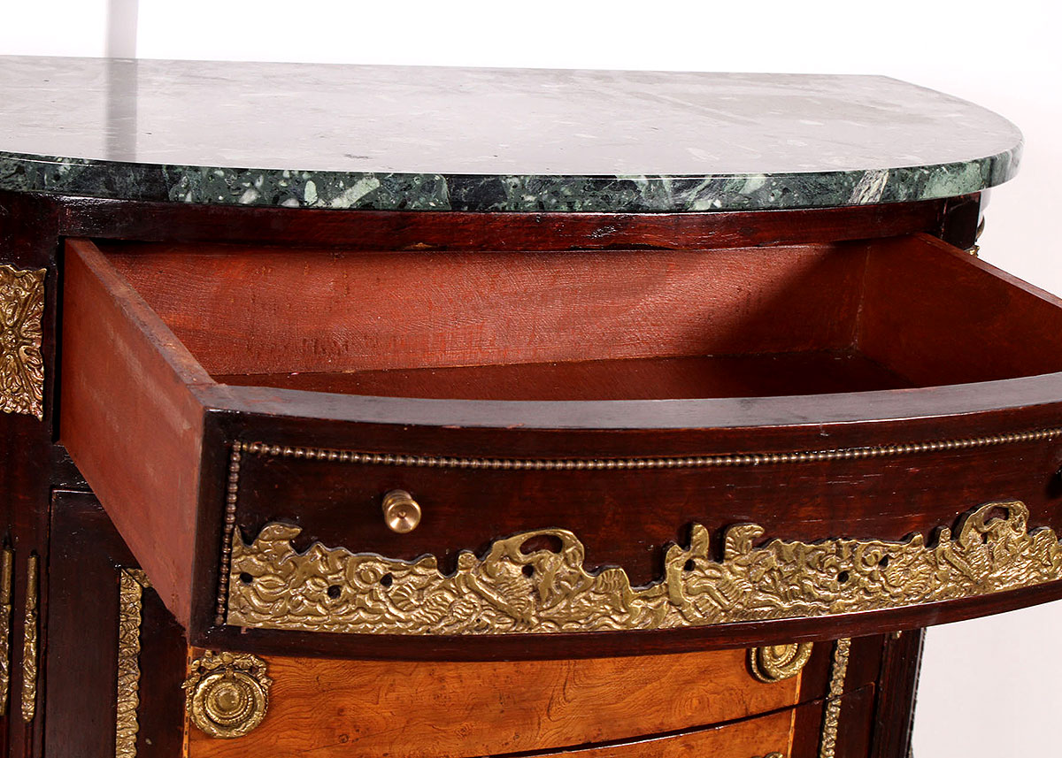 Semi-Circle Marble Top Console Table