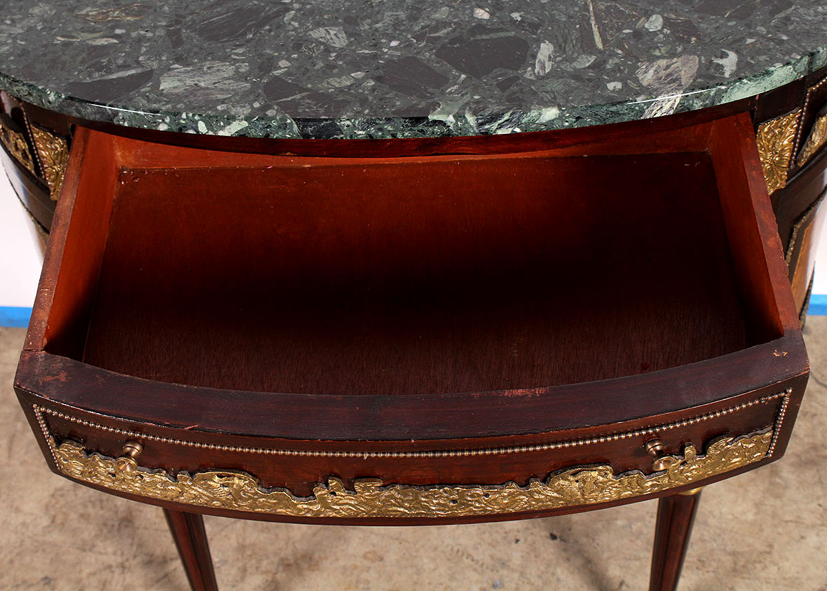 Semi-Circle Marble Top Console Table