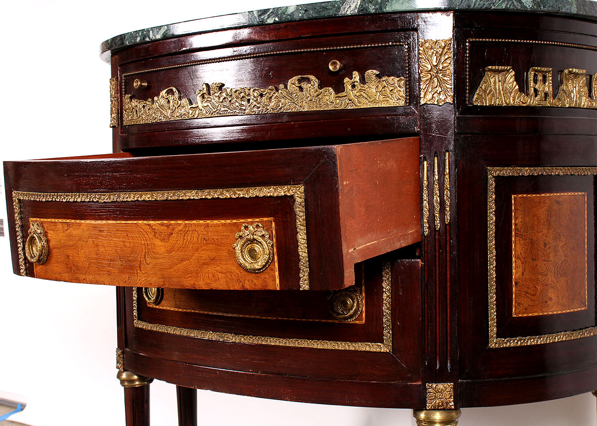 Semi-Circle Marble Top Console Table