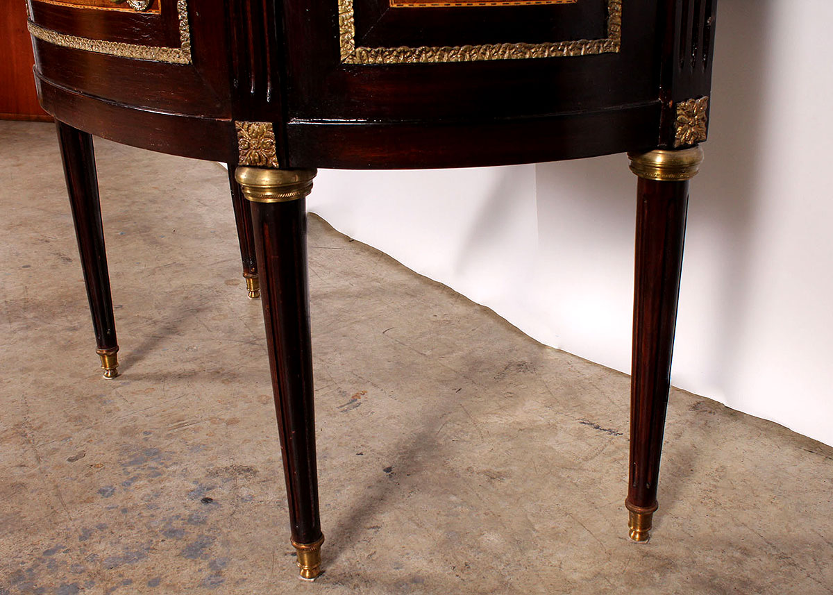 Semi-Circle Marble Top Console Table
