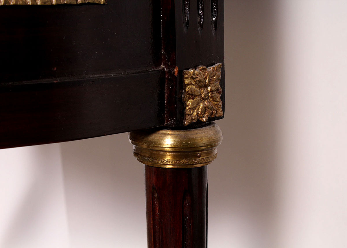 Semi-Circle Marble Top Console Table