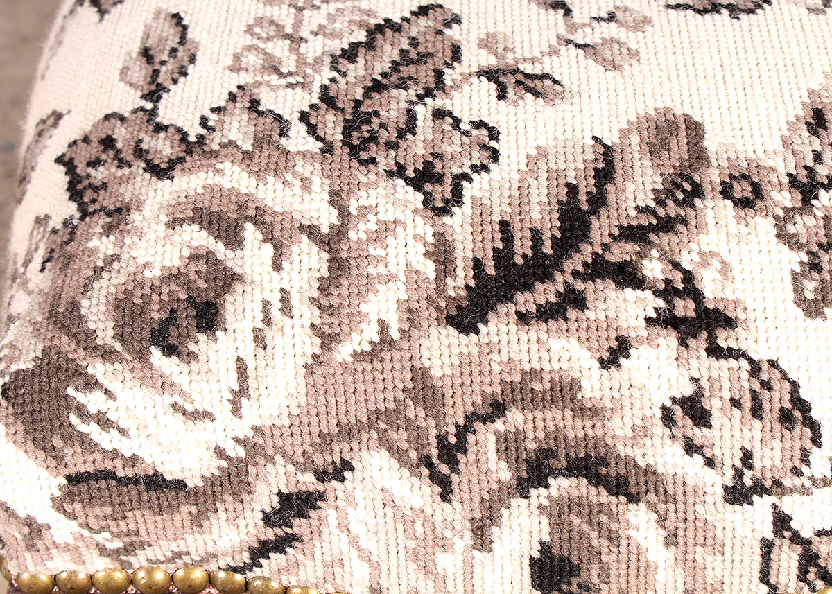 Stool with Handstitched Cushion