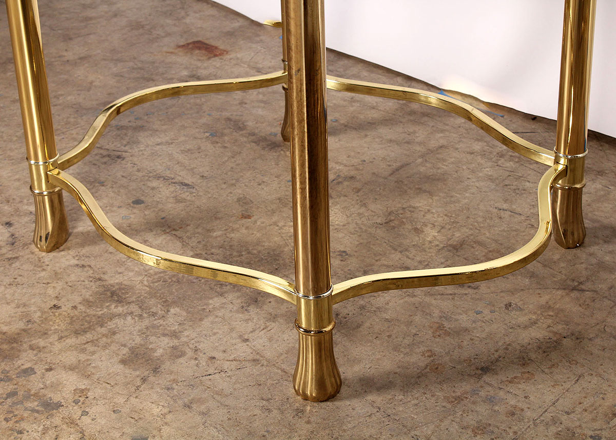 Pair of Contemporary Glass Top Side Tables