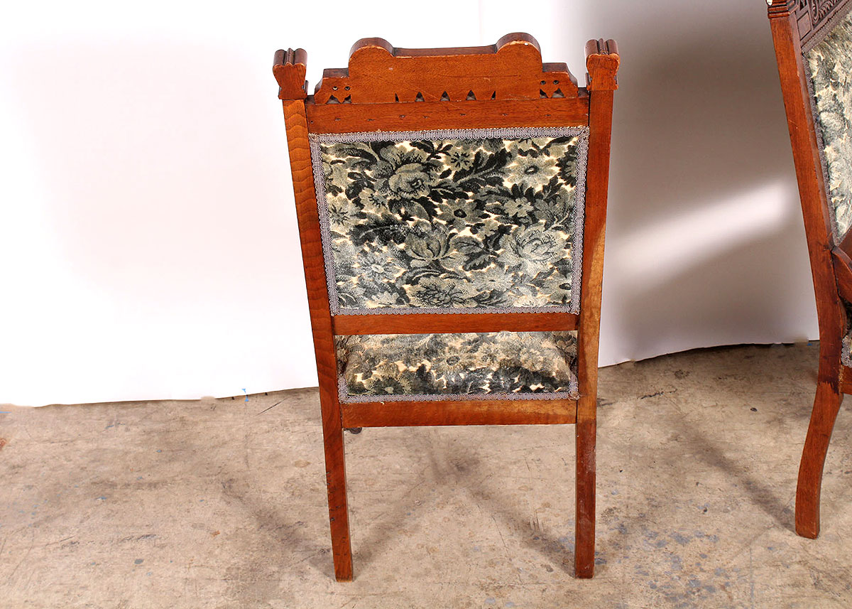 Pair of Eastlake Victorian Style Side Chairs