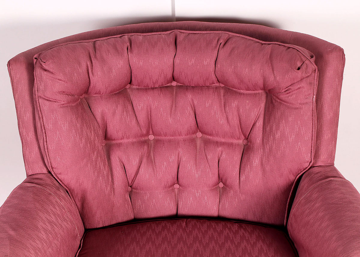 Pink Fabric Armchair