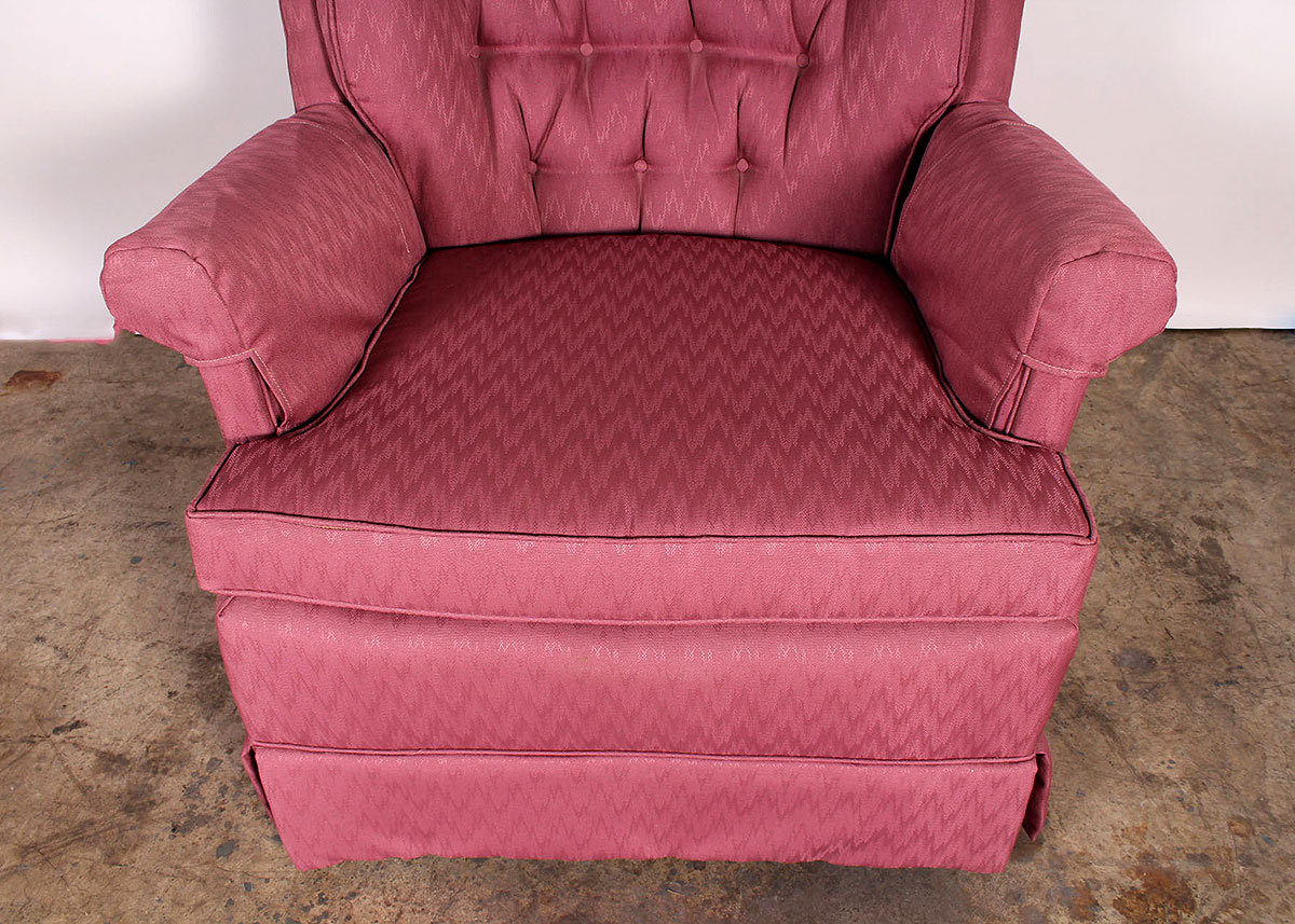 Pink Fabric Armchair