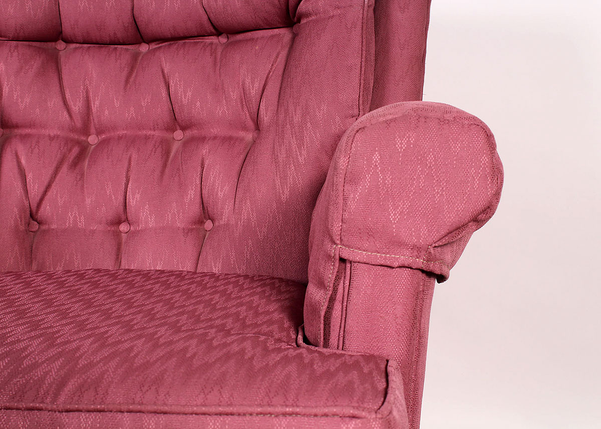 Pink Fabric Armchair