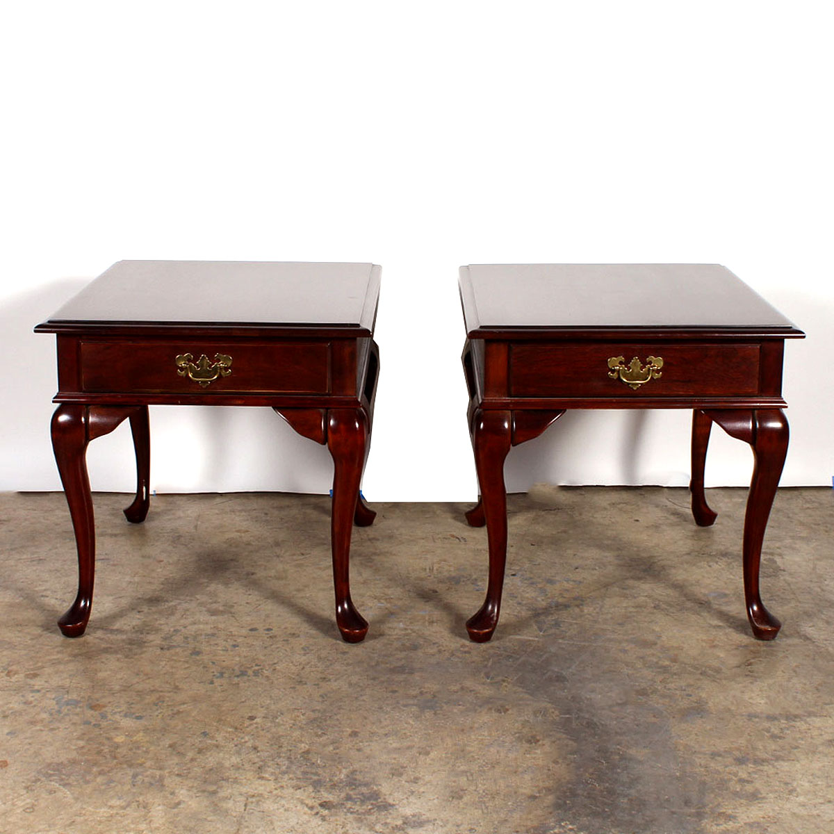 Pair of Queen Anne Style Side Tables