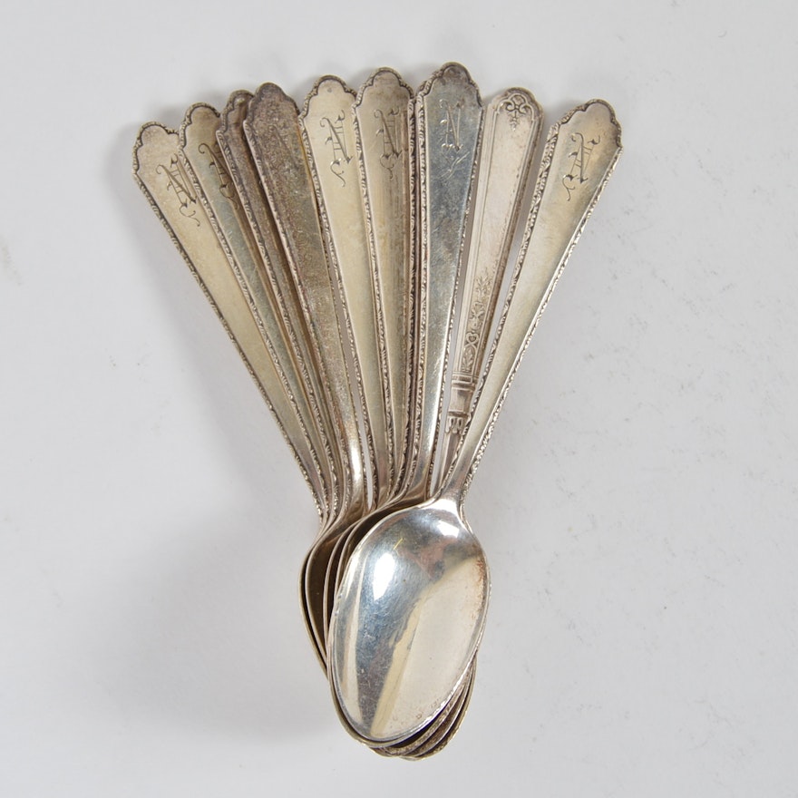 Lunt William & Mary Sterling Silver Teaspoons