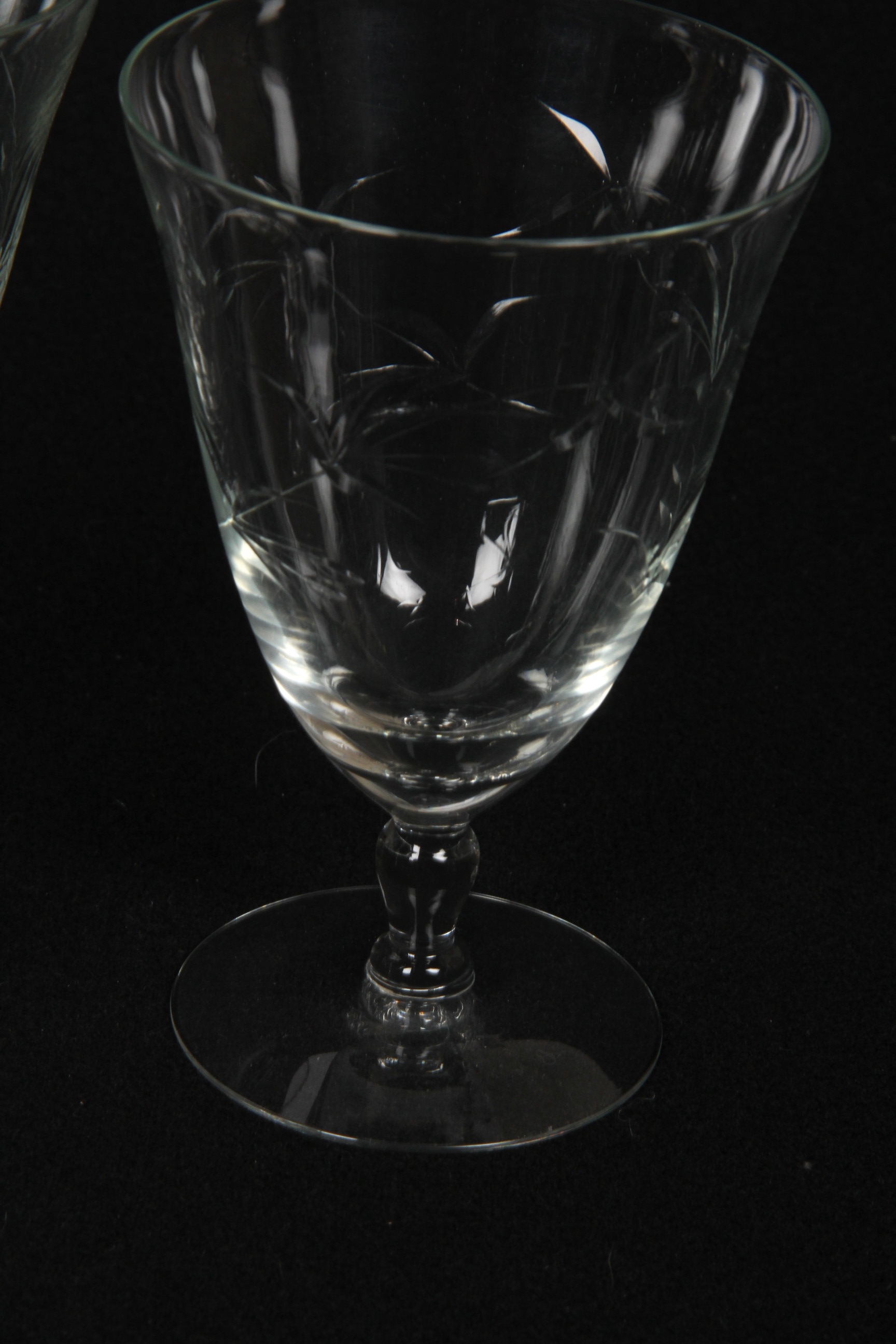 Vintage Etched Crystal Stemware