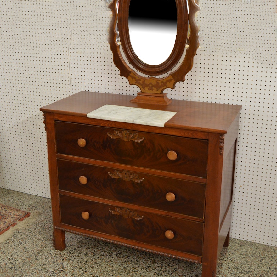 Victorian Chest of Drawers with Adjustable Mirror