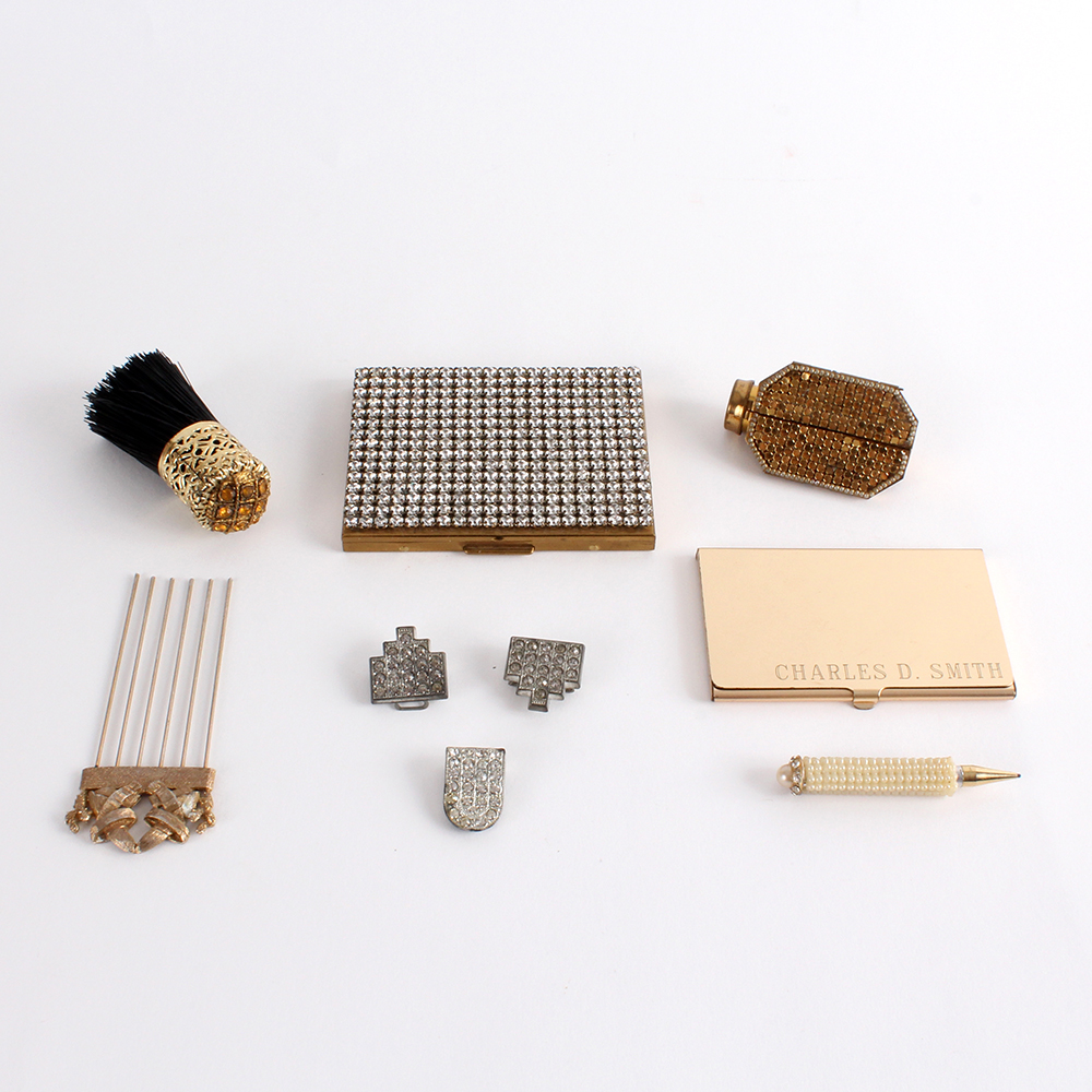 Gold Tone Vintage Vanity Items