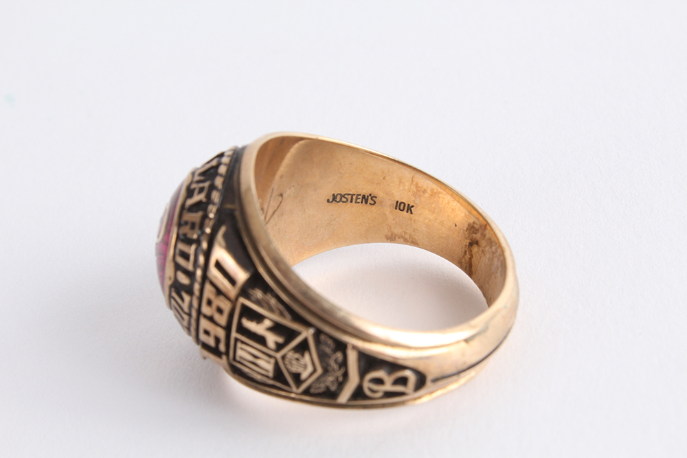 14K Gold Men's Ring, 10K Gold 1980 Ballard Class Ring, and 14K Gold Pendant