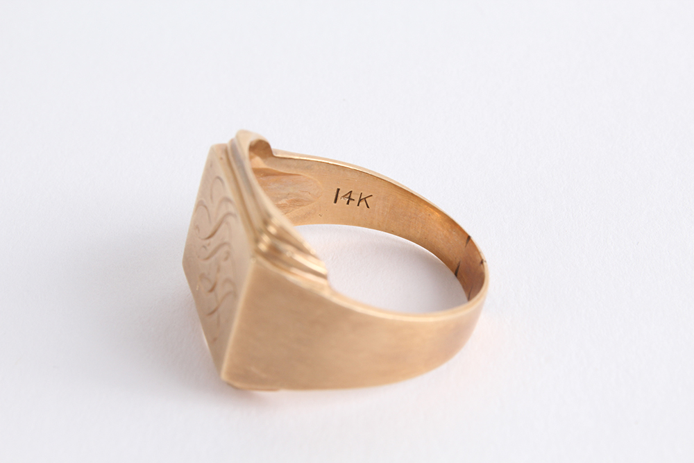 14K Gold Men's Ring, 10K Gold 1980 Ballard Class Ring, and 14K Gold Pendant