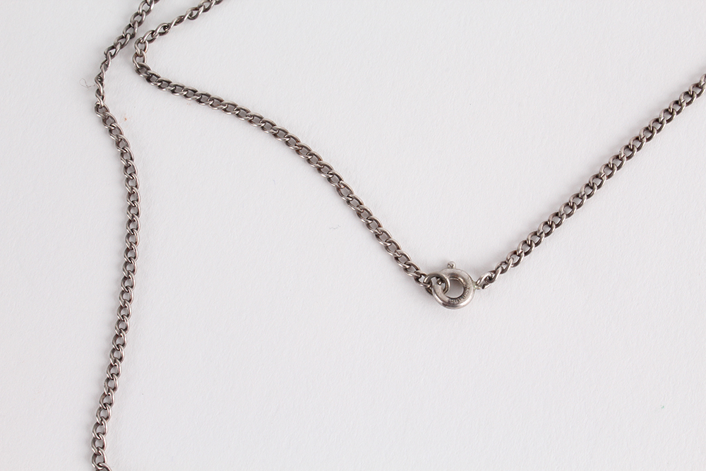 Vintage Sun-Dial Pocket Watch with Sterling Silver Chain