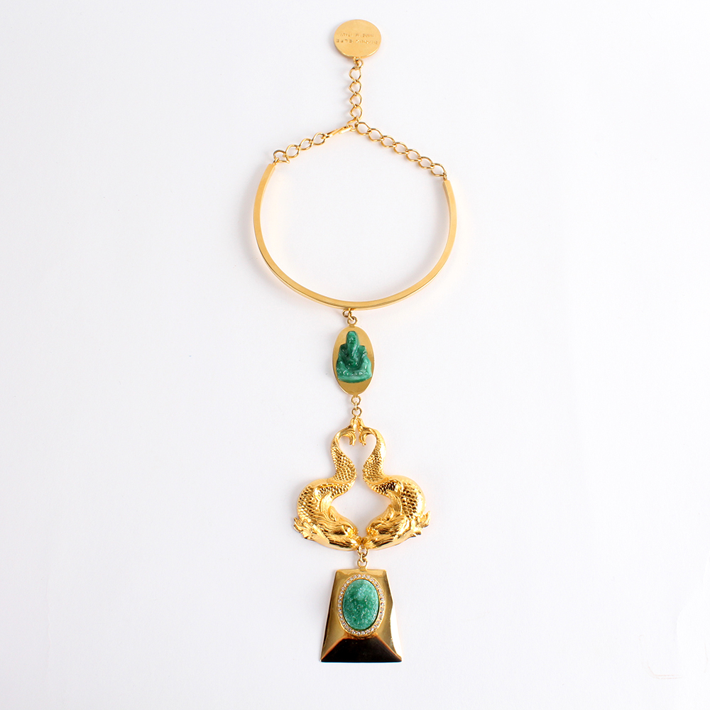 Couture Italian Bijoux Elfe Asian Inspired Necklace