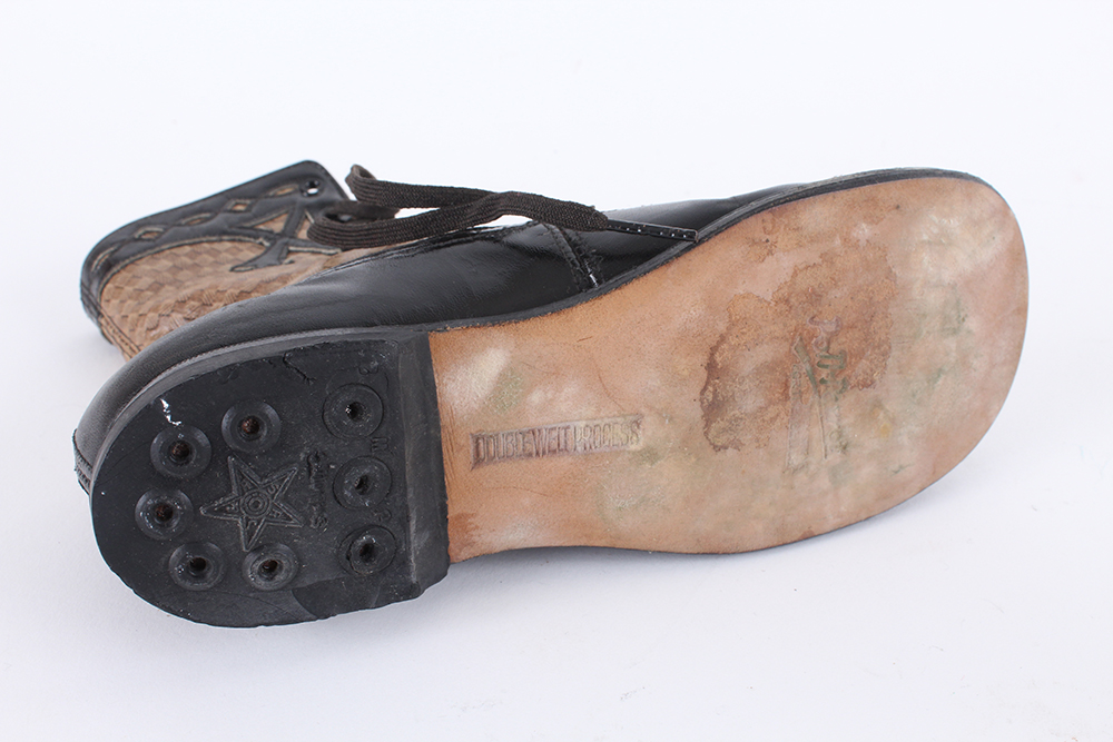 Antique Leather Lace-Front Boots