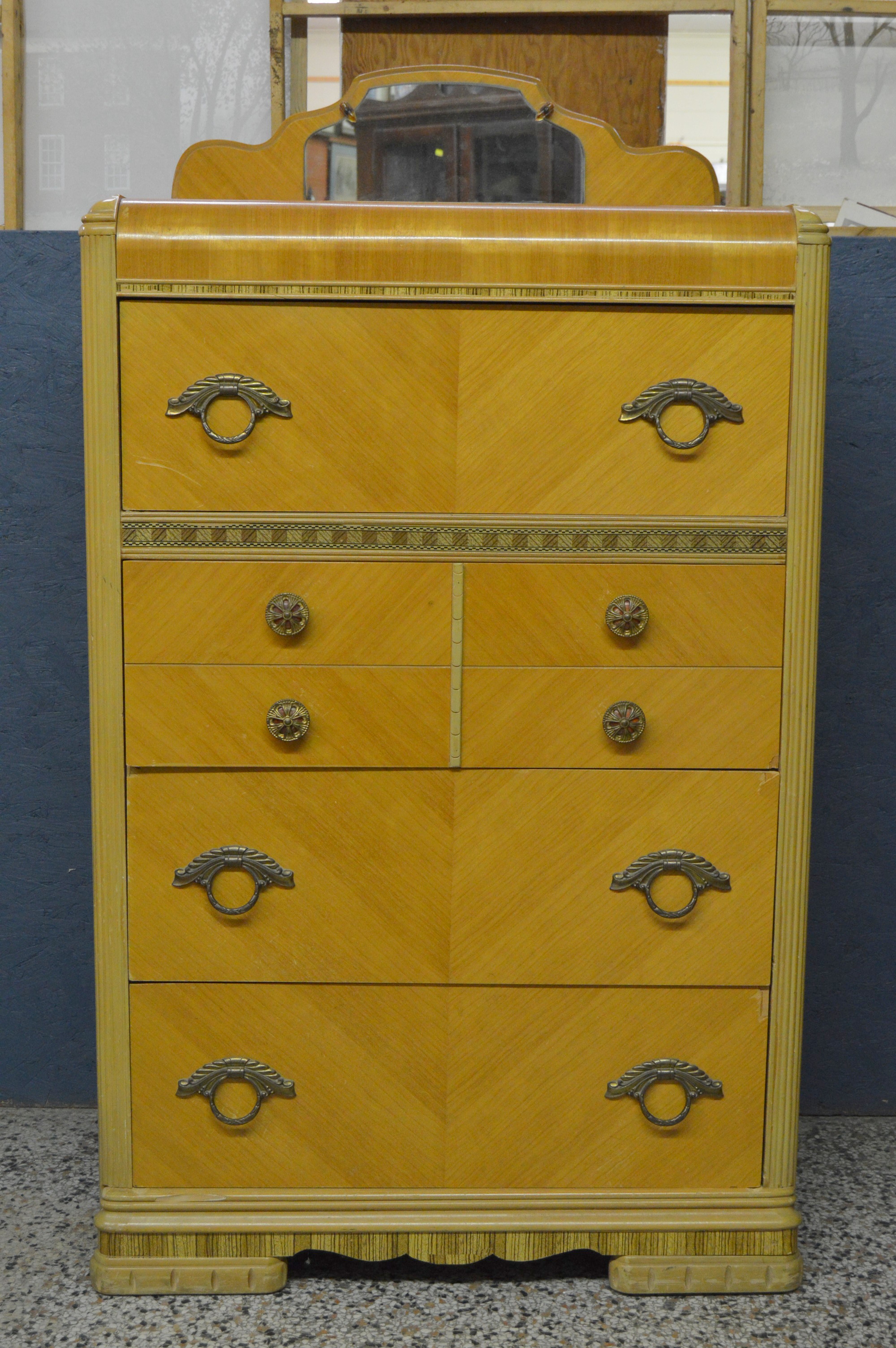 Art Deco Waterfall Chest of Drawers