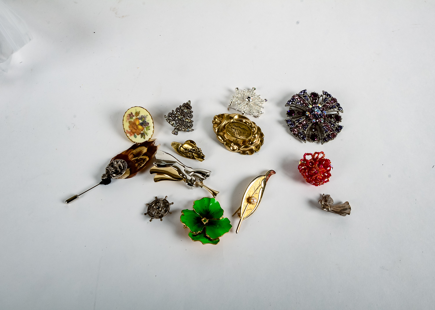 Costume Brooch and Pin Assortment