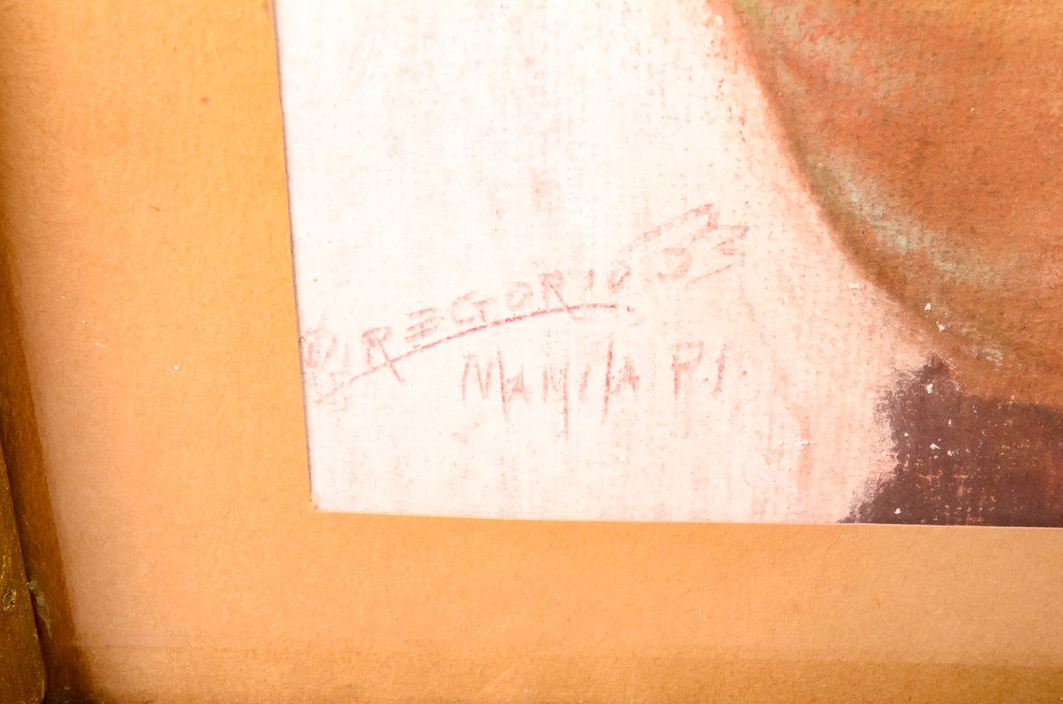 Pair of Framed Pastel Portraits from Manila Signed by Pregorio