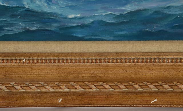 Robert Oliver Skemp Nautical Oil Painting "Clipper Race"