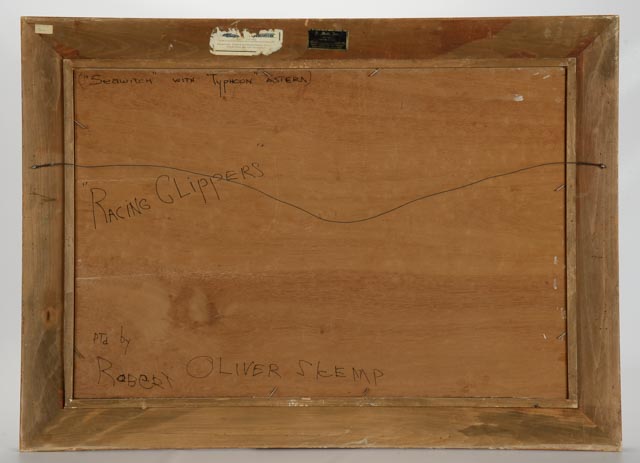Robert Oliver Skemp Nautical Oil Painting "Clipper Race"