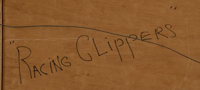 Robert Oliver Skemp Nautical Oil Painting "Clipper Race"