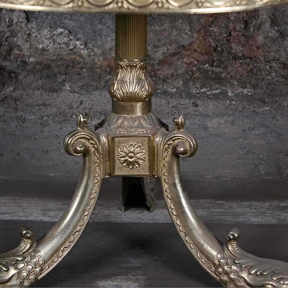 French Style Marble Top Pedestal Table