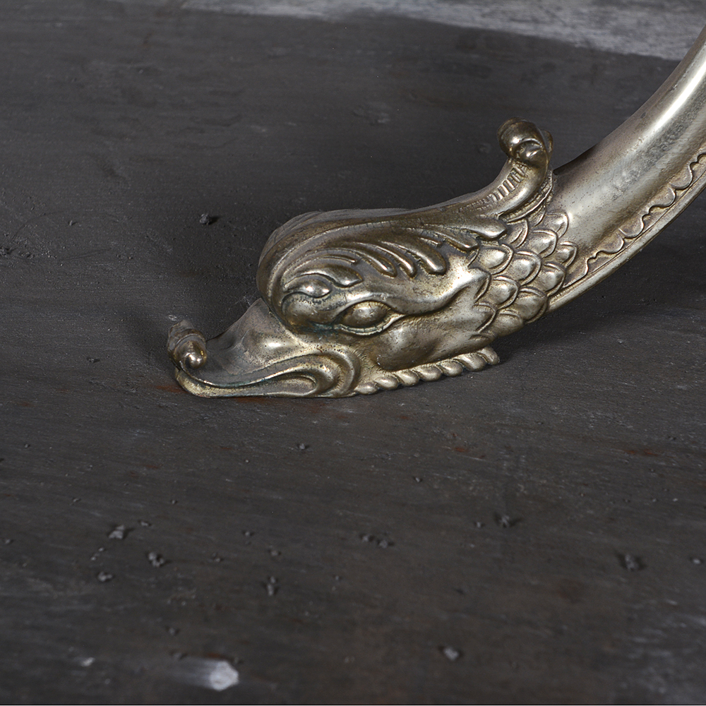 French Style Marble Top Pedestal Table