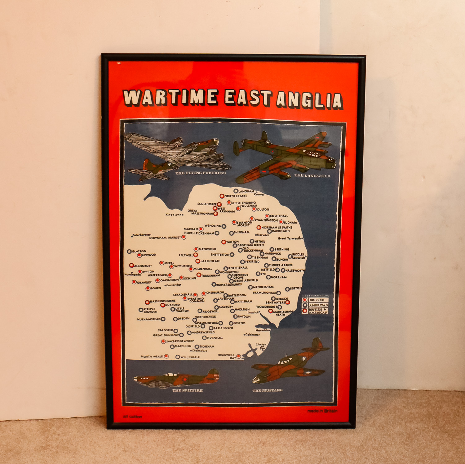 Framed Cotton Fabric Print