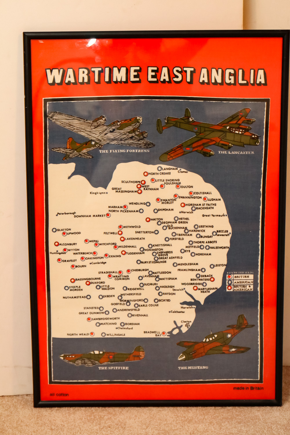 Framed Cotton Fabric Print