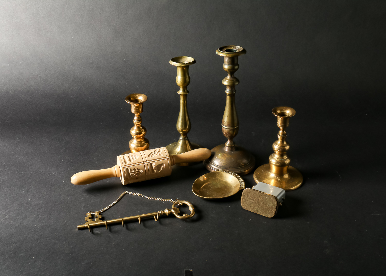 Decorative Brass Candlesticks and Decor