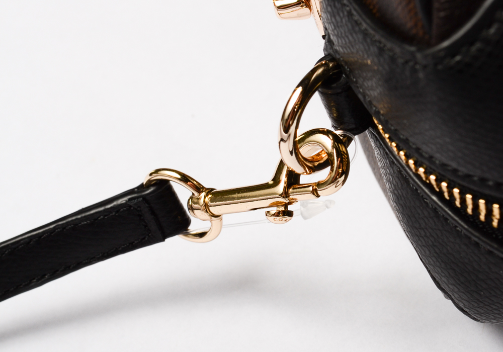 Coach Signature Black and Brown Leather Bennett Satchel