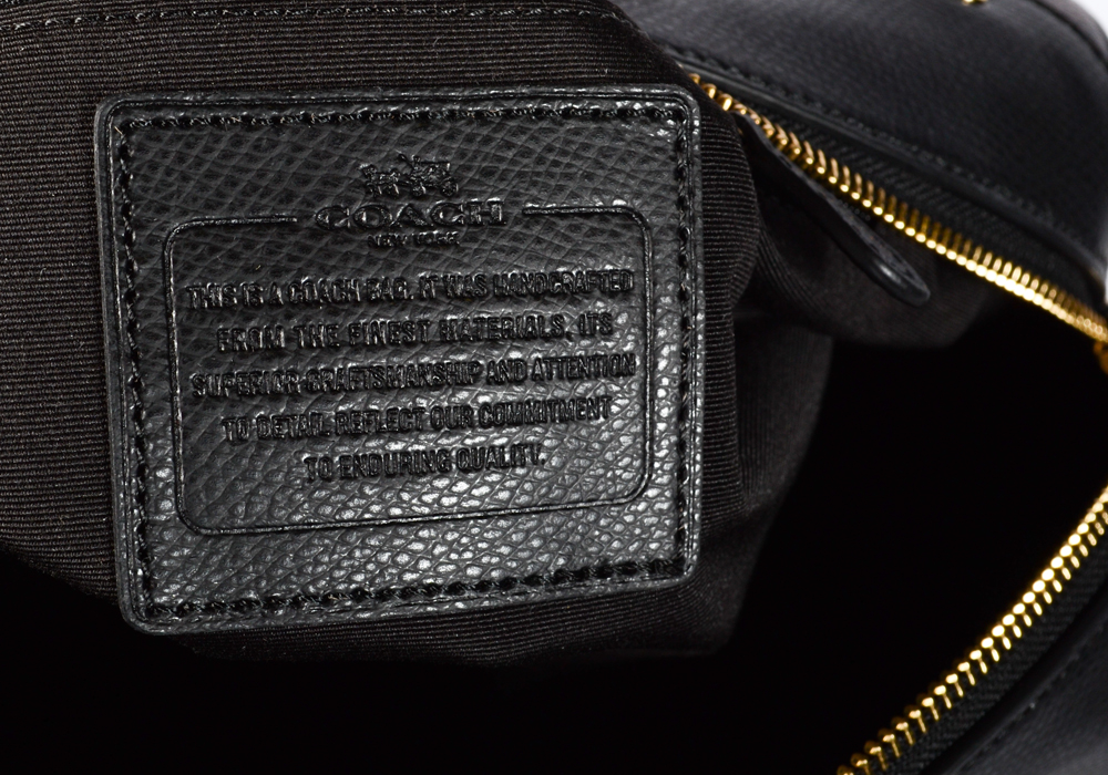 Coach Signature Black and Brown Leather Bennett Satchel