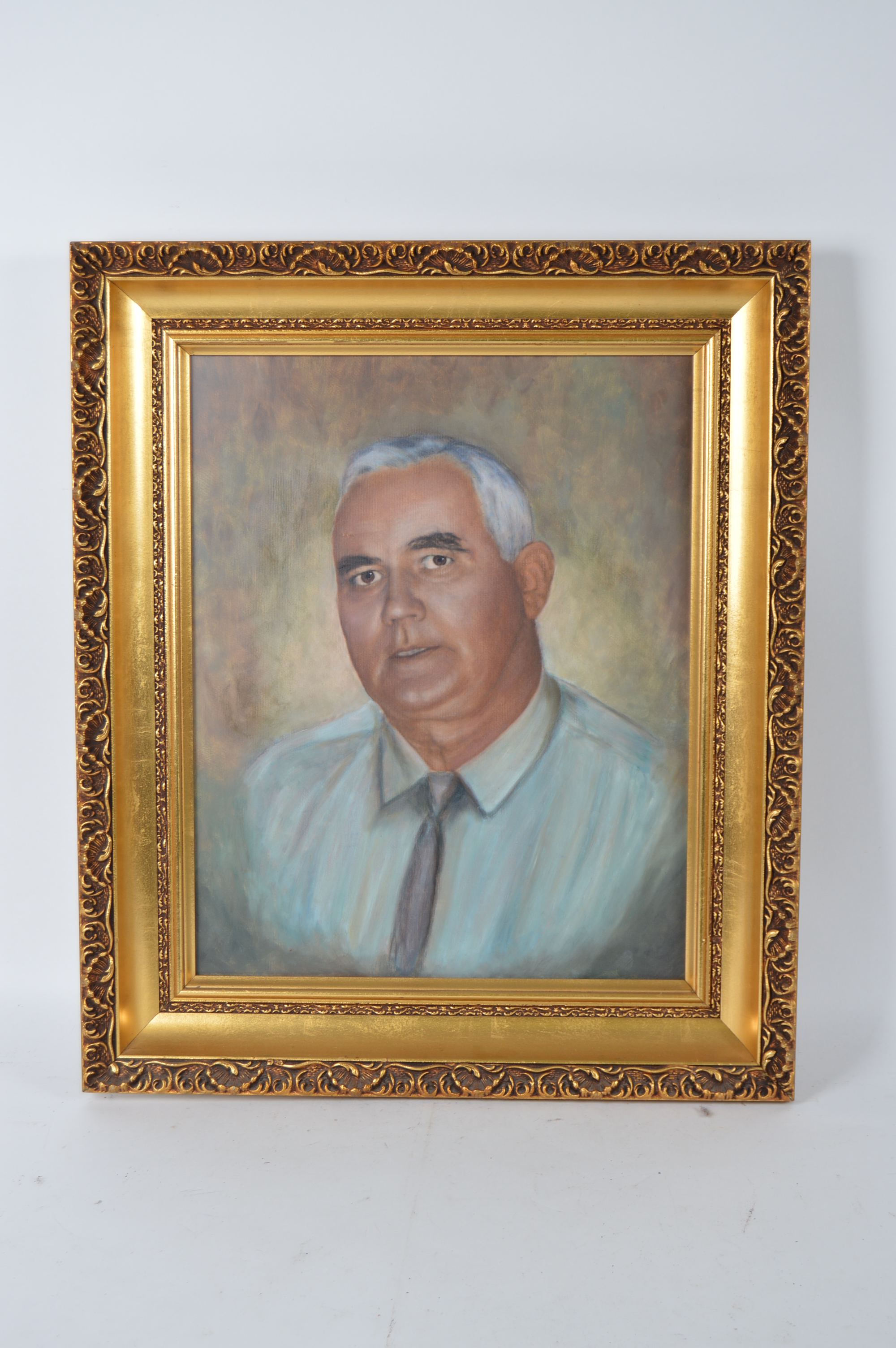 Vintage Gilt Framed Paintings and Oval Wall Mirror