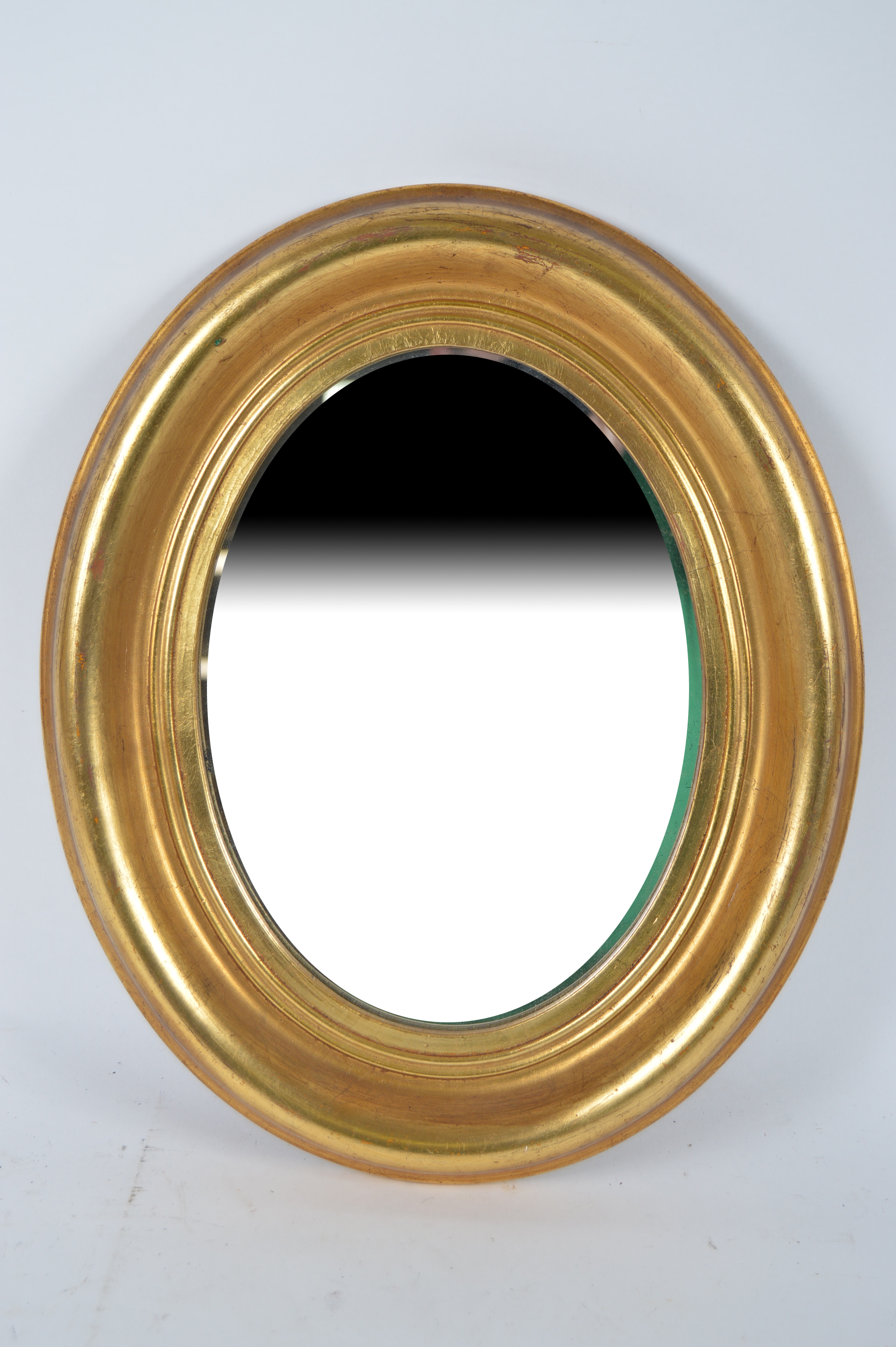 Vintage Gilt Framed Paintings and Oval Wall Mirror